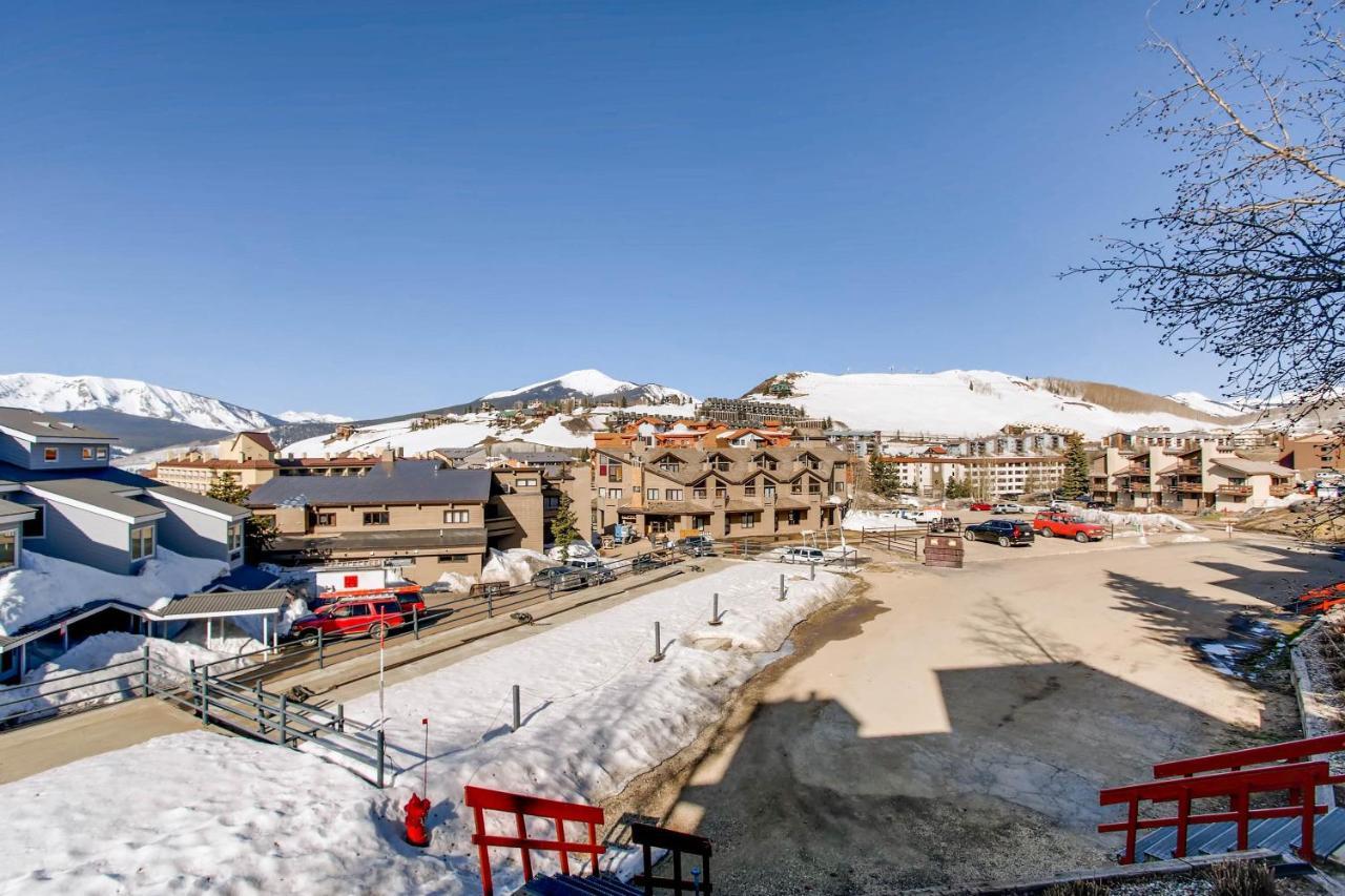 Ski-In Ski-Out Studio Private Balcony & Fireplace Condo 克雷斯特德比特 外观 照片