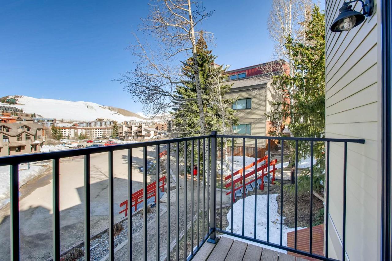 Ski-In Ski-Out Studio Private Balcony & Fireplace Condo 克雷斯特德比特 外观 照片